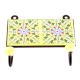 Yellow And Turquoise Ceramic Floral Tiles Hooks